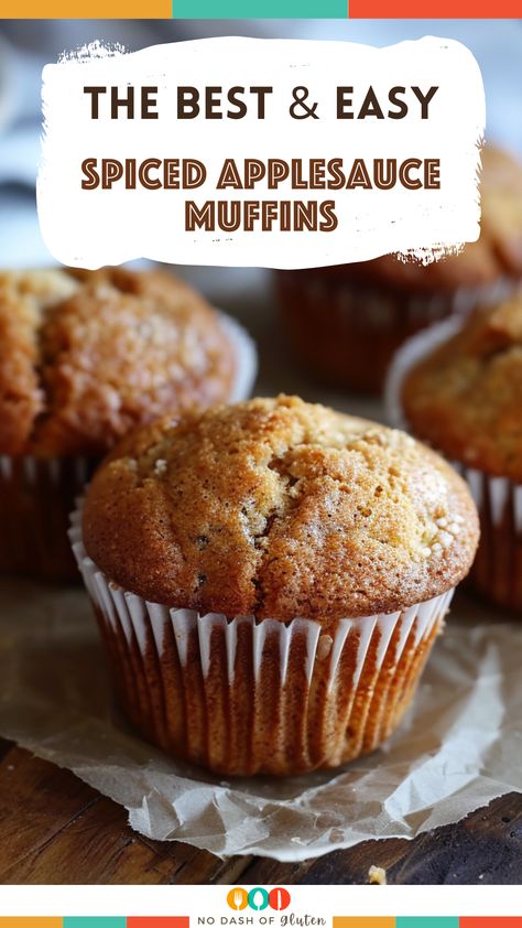 Whip up these Easy Spiced Applesauce Muffins for a cozy and delicious treat! Made with applesauce, warm spices, and nuts, they're perfect for breakfast or a snack. Moist, flavorful, and simple to make, these muffins will fill your home with a comforting aroma and satisfy your sweet cravings. Whether you're baking for your family or yourself, these muffins are sure to become a favorite. Pin this recipe now and enjoy a taste of homemade goodness! Spiced Applesauce Muffins, Applesauce Muffins Taste Of Home, Honey Applesauce Muffins, Best Applesauce Muffins, Gluten Free Applesauce Muffins Recipes, Recipes To Make With Applesauce, Oatmeal Spice Muffins, Oat Flour Applesauce Muffins, Easy Apple Muffins Simple