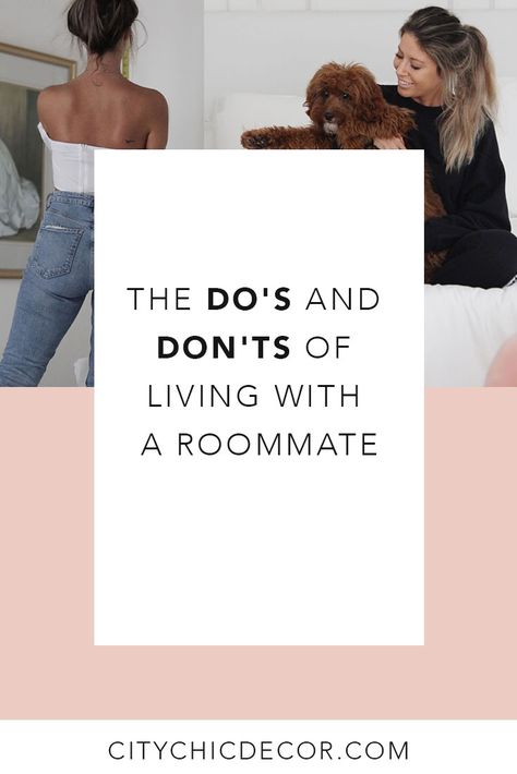 Living with a roommate or a boyfriend? Living with your best friend or someone random? No worries! These tips will help you survive living with someone else … especially if you have different interior tastes! These tips will make living with a roommate easier and will create harmony between you when decorating your apartment together! Decorating with roommates can be a struggle … but these tips will help! Tips For Living With Roommates, Living With Roommates Tips, Living With A Roommate, Living With Friends Apartments, Roomate Ideas College, House Rules For Roommates, Roommate Humor, Living With Best Friend Apartment, Roomate Ideas Apartments