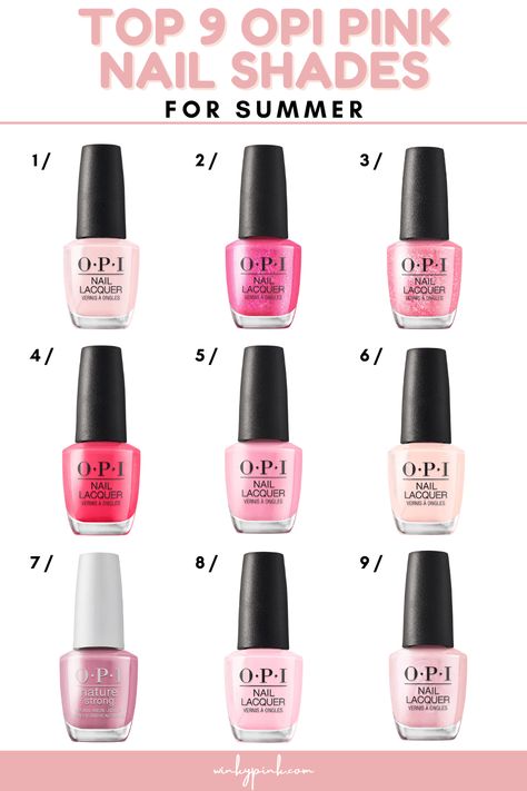 Soft Pink Opi Colors, Opi Soft Pink Shades, Opi Pink Gel Polish Shades, Opi Nail Polish Colors Pink, Opi Pink Polish, Opi Pink Gel, Opi Summer Colors, Put It In Neutral Opi, Opi Gel Nail Colors