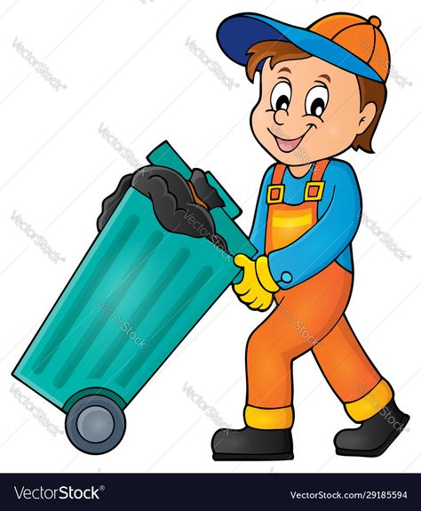 Garbage Collector, Chibi Drawings, Republic Day, School Crafts, The Collector, Winnie The Pooh, Png Images, Wall Painting, Adobe Illustrator