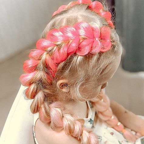 Ways To Use Braiding Hair, Braids With Color Hair Extensions, Dragon Braid With Color, Braiding Extensions Hairstyles, French Braids With Hair Extensions, How To Add Colored Extensions To Braids, Color Hair Extensions Braids, Braid In Synthetic Hair, How To Add Hair Extensions To Braids Tutorials