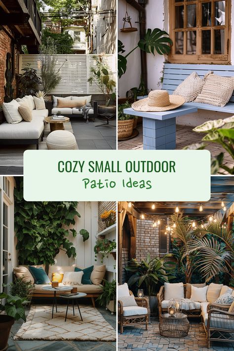 Discover 18+ cozy small outdoor patio ideas for a relaxing space. Transform your patio with stylish and creative tips. Get inspired with small corner patio ideas, neutral decor, and DIY outdoor patio decor ideas. Enhance privacy and ambiance with smart planting. Create a cozy, functional outdoor oasis today! Corner Patio Ideas, Patio Nook Ideas, Patio Oasis Ideas, Small Outdoor Patio Ideas, Patio Ideas Townhouse, Small Outdoor Patio, Turret Room, Small Patio Spaces, Diy Outdoor Space