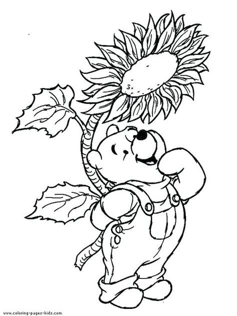 Cute Winnie the Pooh Coloring Pages Ideas for Children. In recent years, many animation characters emerge on the television. So, they seem to sink the existence Spring Coloring Sheets, Fargelegging For Barn, Sunflower Coloring Pages, Rose Coloring Pages, Cute Winnie The Pooh, Spring Coloring Pages, Fall Coloring Pages, Disney Colors, Cartoon Coloring Pages