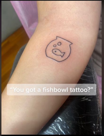 2 Lost Souls Swimming In A Fish Bowl Tattoo, Fish Bowl Tattoo, Fishbowl Tattoo, Bowl Tattoo, Lost Souls, Fish Bowl, Tattoo Inspo, Tatting, Swimming