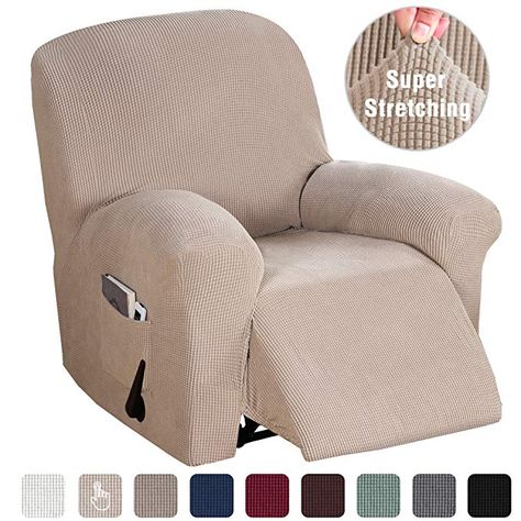 Amazon.com: Recliner Chair Cover Durable Soft High Stretch Sofa Cover 1-Piece Recliner Covers for Large Recliner, Furniture Protector with Elastic Bottom, Anti-Slip Foams Attached (Recliner, Black): Home & Kitchen Grey Recliner, Recliner Chair Covers, Recliner Cover, Recliner Slipcover, Sofa Slipcovers, House Updates, Premium Sofa, Furniture Slipcovers, Wing Chair