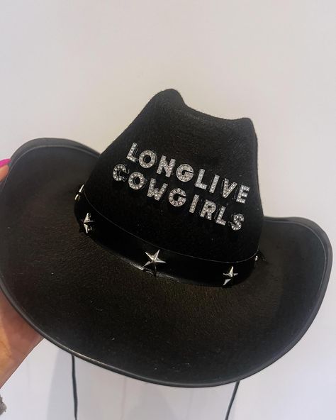 In honour of @morganwallen playing in Glasgow tonight 😍🤠 . #morganwallen #longlivecowgirls #cowgirls #somebodysproblem Diy Cowboy Hats, Nashville Birthday, Look Western, Last Rodeo, Country Birthday, Black Cowboy Hat, Black Cowgirl, Chapeau Cowboy, Black Button Down Shirt