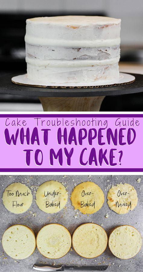 How To Make Dense Cupcakes, Why Is My Cake Dense, How To Make Tall Cake Layers, Cake Leveling Tips, How To Layer Cake, Baking Ratios, Cake Assembly, Cake Stacking, Cake Problem