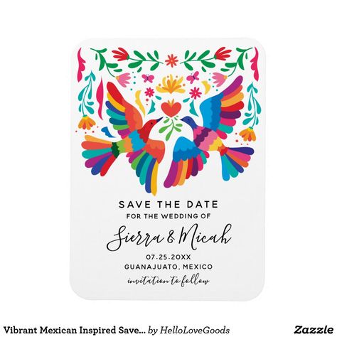 Mexican Inspired Wedding Invitations, Save The Date Mexican Theme, Wedding Invitations Mexican, Tequila Wedding, Colorful Save The Date, Mexican Valentines, Quince Invites, Elegant Mexican Wedding, Mexican Style Wedding