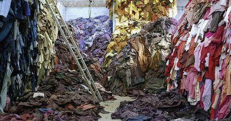 The clothing that ends up in landfills can sit there for 200-plus years, and as it decomposes, it emits methane—a greenhouse gas more potent than carbon. Fashion Landfill, Berlin Museum, Textile Recycling, Recycling Facility, Cheap Fabric, Fashion Revolution, Upcycled Fashion, Environmental Issues, The Dark Side