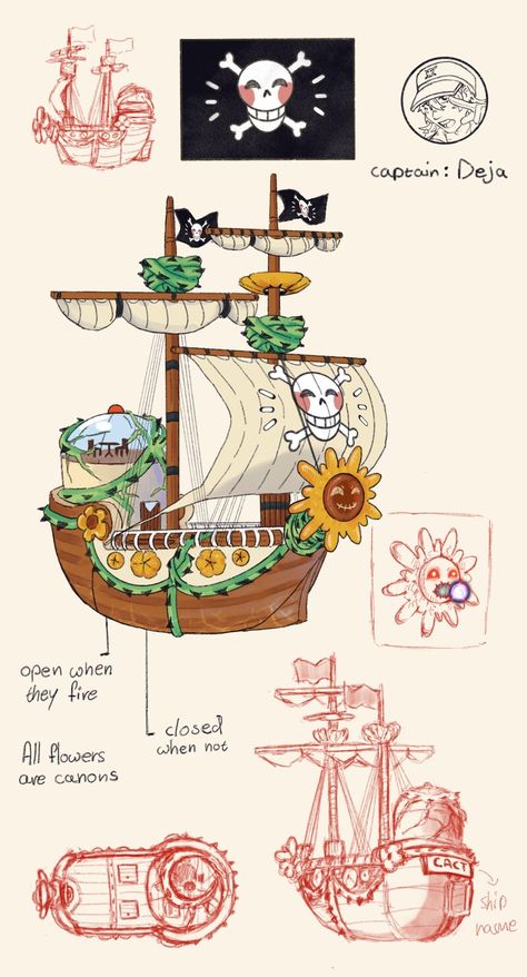 One Piece Boat Pirate Ships Oc, One Piece Pirate Ship Oc, One Piece Boat Pirate Ships, Pirate Ship Concept Art, Anime Pirate Ship, One Piece Concept Art, Pirate Ship Sketch, One Piece Ship Boat, One Piece Dnd