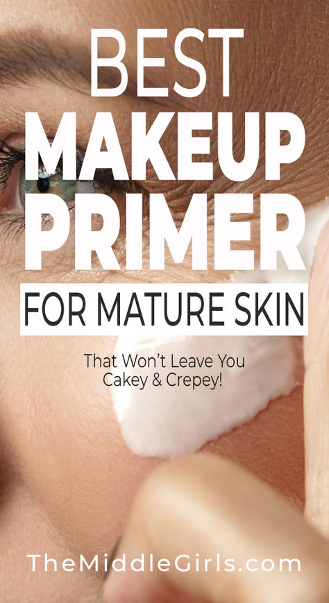 To create a wonderful makeup look, you have to start with a good base, and that means finding the best makeup primer for mature skin. The best makeup primer for women over 50, is one that does double duty with sun protection, doesn’t clog pores, and doesn’t cause the rest of your makeup to look cakey or dry.  #womenover50 #womenoverfifty #matureskin #makeupforolderwomen #makeupprimer Natural Primer For Face, Face Primer Best, Best Face Primer For Dry Skin, Best Makeup For Maturing Skin, Best Primers For Dry Skin, Best Pore Filling Primer, Best Makeup For Aging Skin, Makeup Ideas Over 50, Makeup For Aging Skin Over 40