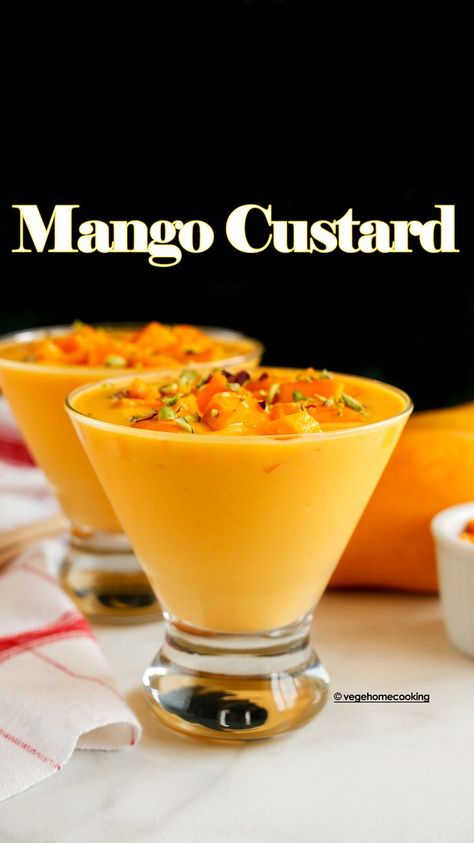 Mango Desserts Indian, Mango Custard Tart, Mango Healthy Dessert, Indian Mango Dessert, Fresh Mango Dessert Recipes, Quick Mango Dessert, Asian Mango Dessert, Mango Dishes Recipes, Mango Desserts Recipes