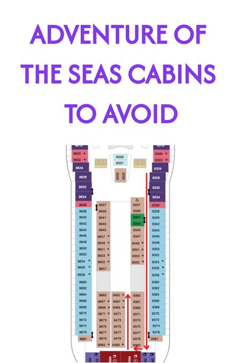 Before you book your cruise on Adventure of the Seas, check out which are the best staterooms on the ship and which cabins to avoid. Adventure Of The Seas Royal Caribbean, Royal Caribbean Ships, Costa Cruises, P&o Cruises, Msc Cruises, Dream Cruise, Adventure Of The Seas, Cool Deck, Holland America