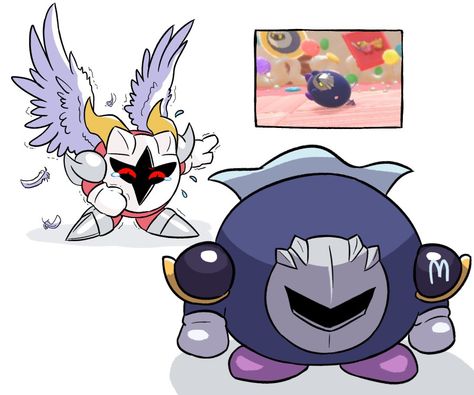 Kirby Party, Galacta Knight, Smash Bros Funny, Kirby Memes, Kirby Games, Kirby Character, Meta Knight, Kirby Art, Nintendo Characters