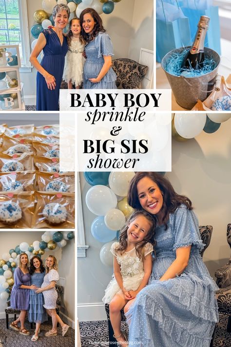 Small Sprinkle Shower Ideas, Baby Boy Sprinkle Themes Summer, Big Brother Baby Shower Ideas, Big Sister Party, 2nd Child Baby Shower Ideas, Big Sister Baby Shower Ideas, April Boy Baby Shower Ideas, Baby Sprinkle Games Boy, Baby Sprinkle Decorations Boy