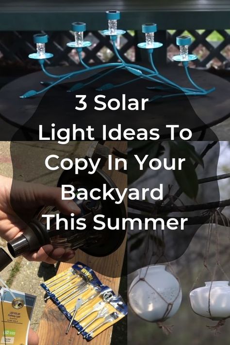 Bunnings Solar Lights, Diy Solar Garden Lights, Diy Solar Light Post, Solar Light Crafts Diy Projects Ideas, Diy Solar Lights Ideas Outdoor Lamps, Solar Light Crafts Diy Projects, Diy Solar Lights Ideas, Solar Chandelier Diy, Solar Lights Ideas Outdoor