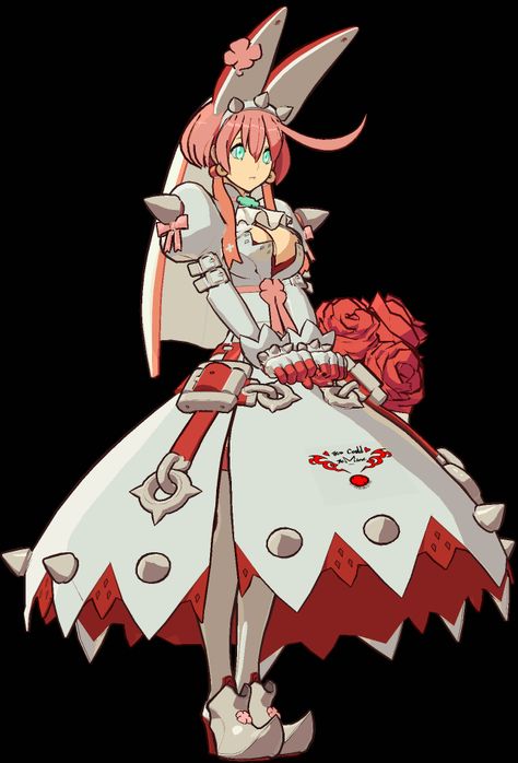 Elphelt Valentine, Idle Animation, Animation Drawing Sketches, Guilty Gear Xrd, Dragon Anime, Animation References, Character Sprites, Arte Gif, Gear Art