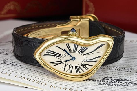 Bring a Loupe: A Wittnauer Ref. 242T, A '90s Cartier Crash, And A Rare Polerouter - HODINKEE Cartier Melted Watch, Cartier Salvador Dali Watch, Cartier Dali Watch, Cartier Melting Watch, Cartier Wrist Watch, Cartier Womens Watch, Melted Watch, Cartier Vintage Watch, Cartier Crash Watch