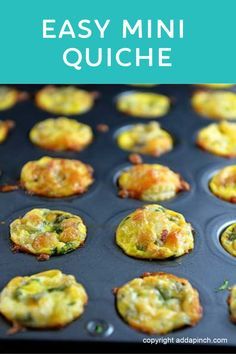 Mini Spinach Quiche, Quish Recipes, Mini Breakfast Quiche, Mini Quiche Recipe, Quiche Recipes Crustless, Egg Bakes, Mini Quiche Recipes, Quiche Muffins, Savoury Treats