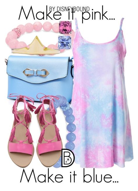 "Make it pink...make it blue..." by leslieakay ❤ liked on Polyvore featuring Palm Beach Jewelry, BERRICLE, Loeffler Randall, Bling Jewelry, disney, disneybound and disneycharacter Disney Gear, Disney Themed Outfits, Disney Inspired Fashion, Character Inspired Outfits, Disney Bound Outfits, Disney Inspired Outfits, Fandom Fashion, Fandom Outfits, Casual Cosplay