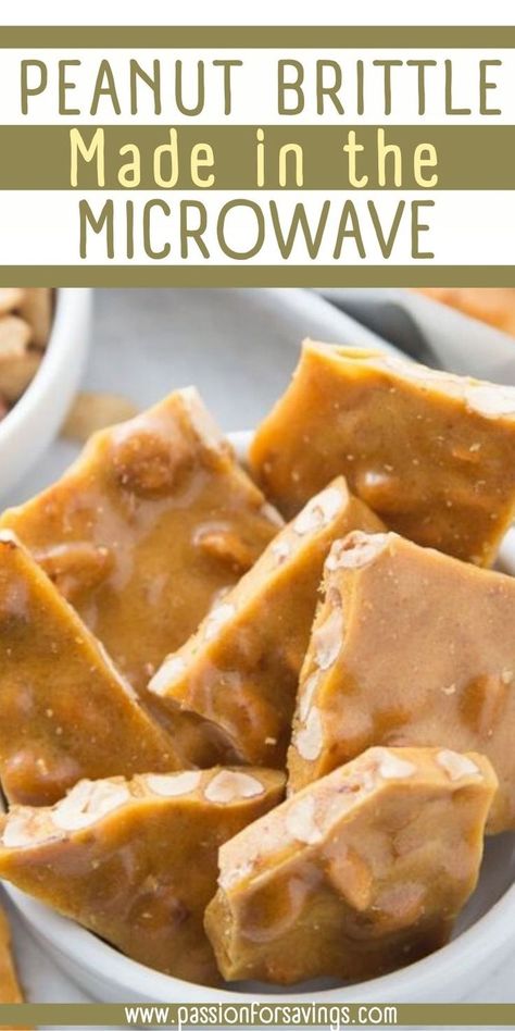 Peanut Brittle Recipe Microwave, Peanut Brittle Microwave, Microwave Peanut Brittle Easy, Peanut Brittle Recipe Easy Microwave, Buttery Peanut Brittle, Microwave Peanut Brittle Recipe, Easy Peanut Brittle Recipe, Peanut Desserts, Homemade Peanut Brittle