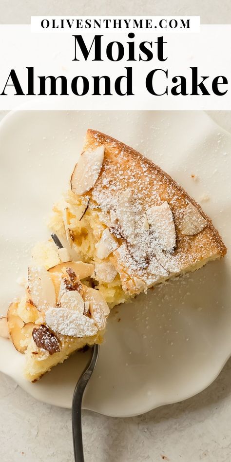 Almond Lemon Cake, Swedish Almond Cake, Pear And Almond Cake, Orange And Almond Cake, Almond Flour Cakes, Almond Cake Recipe, Pear Cake, Homemade Cake, Coconut Almond