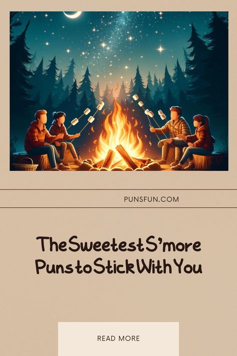 Visit Website S’mores Sayings, Camping Puns, One Pun, Roast Marshmallows, Puns Funny, Word Board, Love Puns, Puns Jokes, Roasting Marshmallows