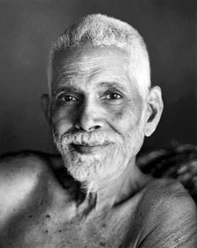 "This photo and similar ones are sometimes called “the Welling busts.” They were taken in 1946 by Gajanan Govind Welling with an old-fashioned wooden box camera that he made himself. If anyone ever managed to capture Ramana on film, it was Welling." Advaita Vedanta, Saints Of India, Ramana Maharshi, Ascended Masters, Zen Meditation, Self Realization, Spiritual Teachers, Spiritual Enlightenment, Spiritual Wisdom