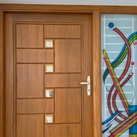 Simple Main Gate Design, Indian Main Door Designs, Main Door Design Photos, Teak Doors, Latest Door Designs, Main Doors, Door Design Ideas, House Front Door Design, Flush Door Design