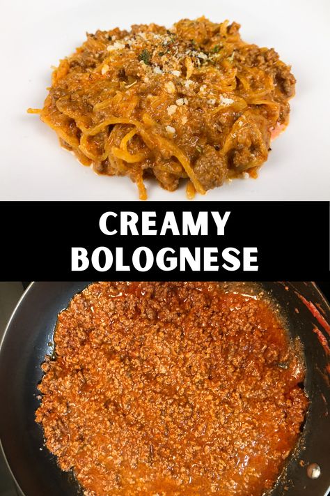 Creamy Bolognese Pasta, Creamy Bolognese Sauce, Creamy Bolognese, Bolognaise Recipe, Easy Spaghetti Bolognese, Bolognese Sauce Authentic, Pasta Bolognese Recipe, Veggies And Rice, Winter Pasta