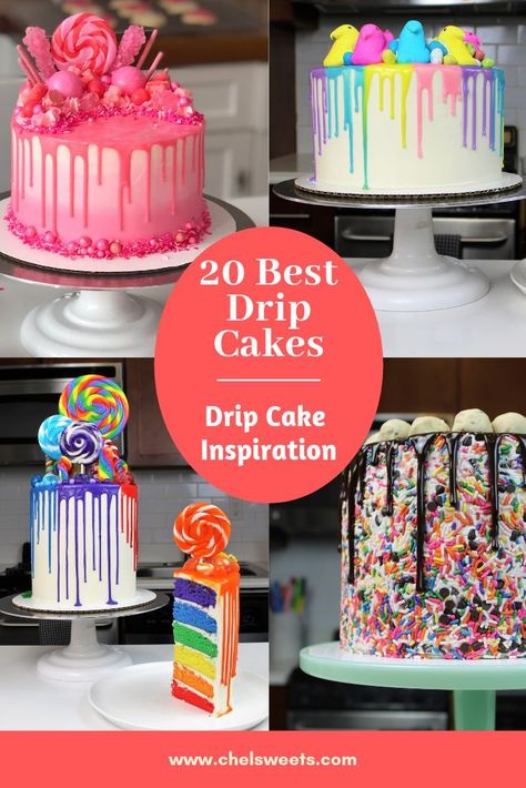 Drip Cake Ideas, Frost Form, Caramel Drip Cake, Drip Cake Recipes, Drippy Cakes, Cake Challenge, Dq Cakes, Birthday Drip Cake, Cake Drip