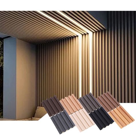 Pvc Panel Wall Design Living Room Modern, Wood Plastic Composite Wall Panel, Pvc Panel Bedroom Design, Outdoor Wall Panelling, Pvc Wall Panels Designs Outdoor, Plastic Panels Wall, Pvc Wall Panels Designs For Drawing Room, Wpc Ceiling Design Living Room, Bedroom Pvc Design Wall