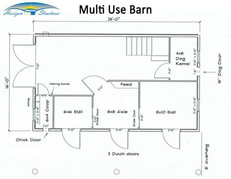 Barn Floor Plans Livestock, Small Barn Layout, Multi Animal Barn, Multi Animal Barn Layout, Barn Layout Multi Animal, Livestock Barn Plans, Small Livestock Barn, Goat Barn Layout, Animal Barn Ideas