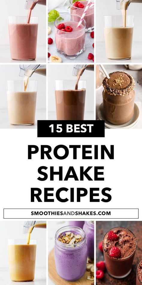 These quick and easy protein shakes will help you get a lot of protein at once. Enjoy a protein shake after working out or when you need a filling snack. #proteinshakes #proteinsmoothies #proteindrinks #healthyrecipes #smoothies #shakerecipes #healthyshakes Simple Protein Shake Recipes, Whey Protein Recipes Shakes, Protein Powder Recipes Shakes, Best Protein Shake, Easy Protein Shakes, Homemade Protein Shakes, Best Vegan Protein Powder, Best Whey Protein Powder, Smoothies And Shakes