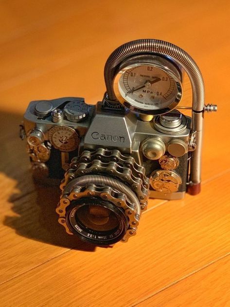 Steampunk Camera Diy, Steampunk Camera, Things Reference, Steam Punk Aesthetic, Steampunk Machines, Steampunk Interior, Fotocamere Vintage, Steampunk City, Steampunk Gadgets