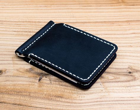 Leather Money Clip Wallet for menMoney Clip Walletmetal clip Leather Wallet Mens Handmade, Custom Wallets, Leather Money Clip, Leather Money Clip Wallet, Mens Leather Wallet, Small Leather Wallet, Minimalist Leather Wallet, Leather Money Clips, Leather Billfold