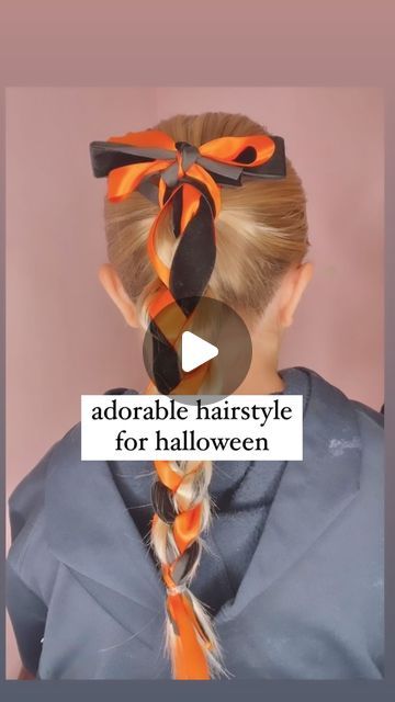 Audrey McClelland on Instagram: "RIBBON BRAID HAIRSTYLE FOR HALLOWEEN 🎃 I love this easy hairstyle for Halloween. It’s a cute and adorable one for school or any Halloween party! 
.
I share all of the hair products that we love and use above in the highlights … under “fave hair products.” 
.
#hairdo #braidideas #braidinspo #braidinspiration #braid #simplehairstyles #simplehair #simplehairstyle #easyhairstyles #easyhairstyle #easyhairstylesforgirls #cutehairstyles #cutehair #hairvideo #hairideas #hairinspo #hairinspiration #hairvideos #hairidea #hairstyles #hair #hairstyle #hairtutorial #hairtutorials #halloweenhair #halloweenhairstyles" Cute Easy Halloween Hairstyles, Halloween Hairstyles, Ribbon Braids, Braid Inspiration, Braid Hairstyle, Easy Hairstyle, Halloween Hair, Hair Braids, Easy Halloween