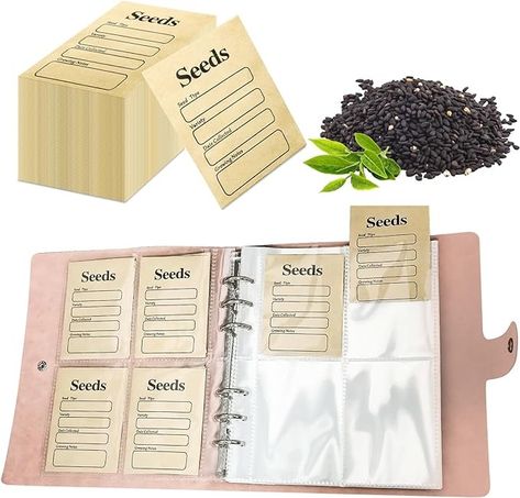 100Pcs Seed Packets Envelopes, Resealable Self Sealing Seed Storage Organizers Seed Saving Envelopes, Garden Seed Pocket Bags Organization Binder Seed Saver Pockets Seed Storage Envelope for Vegetable : Amazon.ca: Office Products Seed Saver Storage, Seed Saving Envelopes, Seed Storage, Binder Organization, Seed Saving, Seed Packets, Pocket Bag, Bag Organization, Garden Seeds