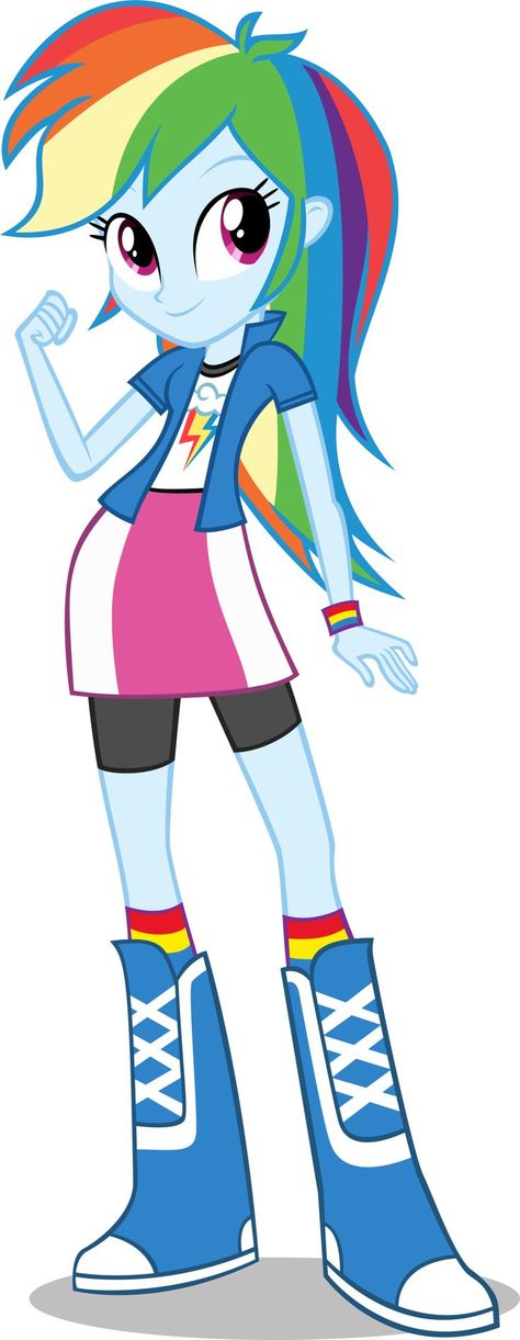 MLP EG Rainbow Dash Equestria Girls Party, Rainbow Dash Costume, Rainbow Dash Human, Equestria Girls Rainbow Dash, Mlp Twilight Sparkle, My Little Pony Costume, My Little Pony Equestria, Equestrian Girls, Equestria Girl