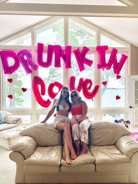 Drunk In Love Hen Party, Drink In Love Bachelorette, Drunk In Love Engagement Party, Drunk In Love Bachelorette Outfits, Pink Themed Bachelorette Party, Valentines Bachelorette Party, Drunk In Love Bachelorette Party Theme, Love Bachelorette Theme, Valentines Engagement Party