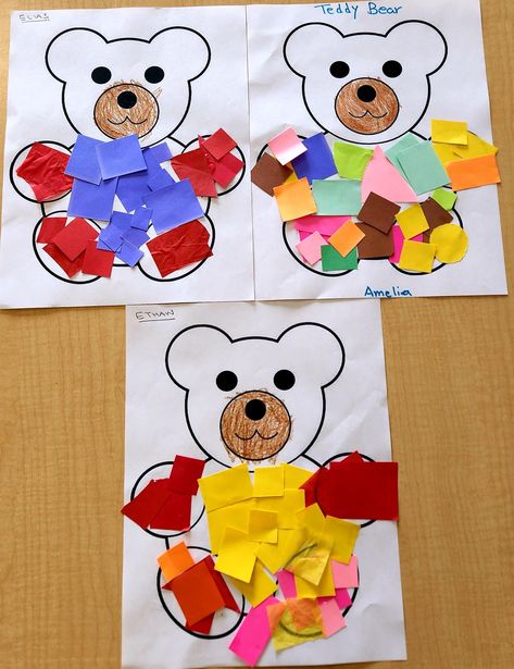 Learned about Bear 🐻 and had so much fun singing and performing on Teddy Bear song . They also made Bear Collage craft. Check out my Simple & Slow Living Board and Visit my YouTube Channel 😊 T Is For Teddy Bear Preschool, Bear Ideas For Preschool, Bear Gross Motor Preschool, Teddy Bears Activities Preschool, Teddy Bear Sensory Activities, 3 Bears Eyfs Ideas, Teddy Bear Arts And Crafts, Teddy Bear Week Preschool, Bear Art Activities For Preschoolers