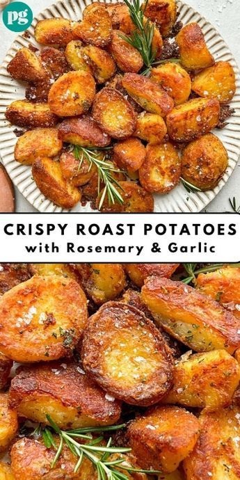 British Crispy Potatoes, Double Roasted Potatoes, Crispy Parmesan And Gruyere Potatoes, Thanksgiving Roasted Potatoes, Rosemary Food Recipes, Crispy Boiled Potatoes, Mixed Potatoes Roasted, Parboiled Roasted Potatoes, Rosemary Breakfast Potatoes