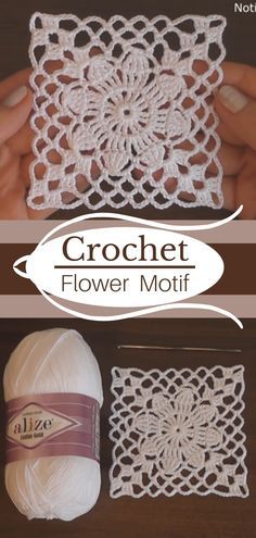 Crochet Flower Motif, Motif Flower, Crochet Rose Pattern, Crochet Flowers Easy, Crocheting Projects, Professional Skills, Crochet Motif Patterns, Crochet Blocks, Crochet Thread