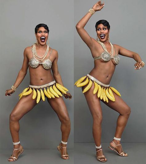 Josephine Baker Outfit, Josephine Baker Costume, Josephine Baker Banana Skirt, Baker Costume, Baker Illustration, Banana Skirt, Banana Costume, Black Symbols, Burlesque Outfit