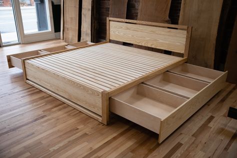 King Size Bed With Drawers, Mortise And Tenon Bed Frame, King Size Bed Frame With Drawers, King Size Bed Frame Diy Plans Storage Drawers, Diy Bed Base With Storage, King Size Bed With Storage Drawers, King Size Bed Designs With Storage, Bed Frame Ideas With Storage, Bedstead Design