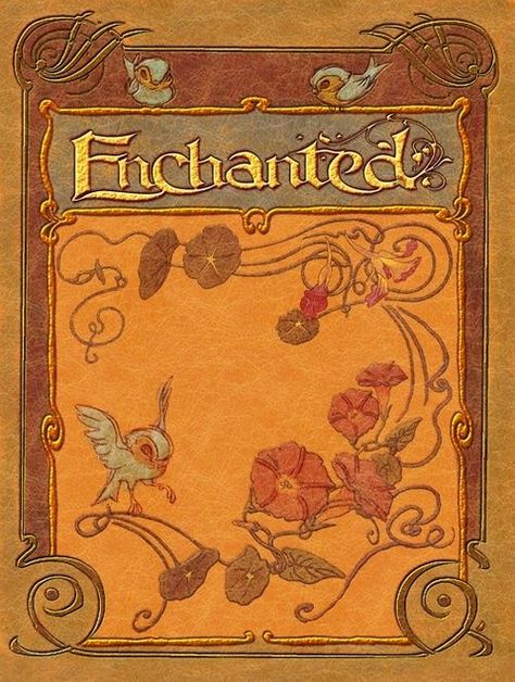 Disney "Enchanted" 2007 concept art by Lisa Keene of the fairytale storybook cover Old Book Cover, Illustration Art Nouveau, Vintage Book Cover, Fairy Tale Books, Vintage Book Covers, Beautiful Book Covers, Book Cover Art, Old Book, Old Books