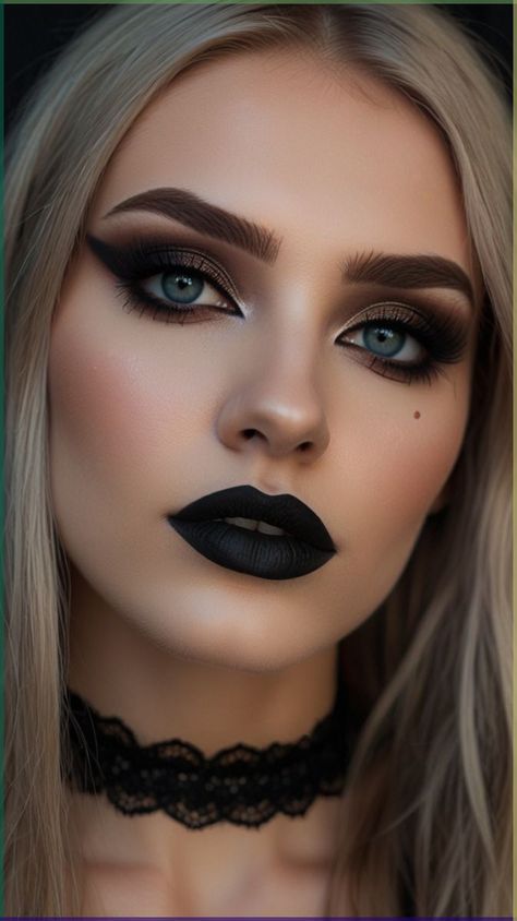 Maquillage Goth, Witchy Makeup, Goth Makeup Tutorial, Club Makeup, Vampy Makeup, Halloweenský Makeup, Sunkissed Makeup, Dark Makeup Looks, Concert Makeup