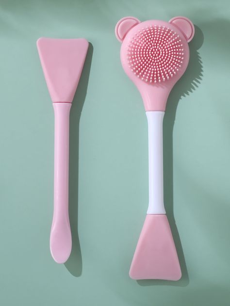 Pink  Collar  Plastic   Embellished   Beauty Tools Cute Makeup Brushes, Facial Tools, Alat Makeup, Mode Rose, Beauty Gadgets, Rose Bonbon, Mascara Facial, Skin Care Mask, Skincare Tools