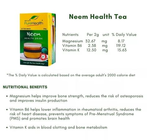 Check out this amazing benefits of Neem tea #Neemtea #neem #healthy #nutrition #herballife #Kenyan #254trending #BuyKenyaBuildKenya Neem Leaf Benefits, Benefits Of Neem, Neem Leaves, Neem Leaf, Neem Powder, Lower Inflammation, Bone Strength, Health Tea, Health Vitamins