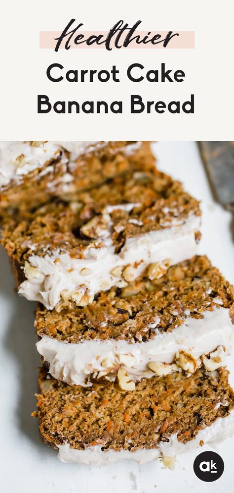 Pumpkin Banana Carrot Bread, Healthy Banana Carrot Cake, Banana Bread Carrot Cake, Beltane 2024, Healthier Carrot Cake, Banana Carrot Bread, Carrot Cake Banana Bread, Carrot Bread Recipe, Cake Banana Bread